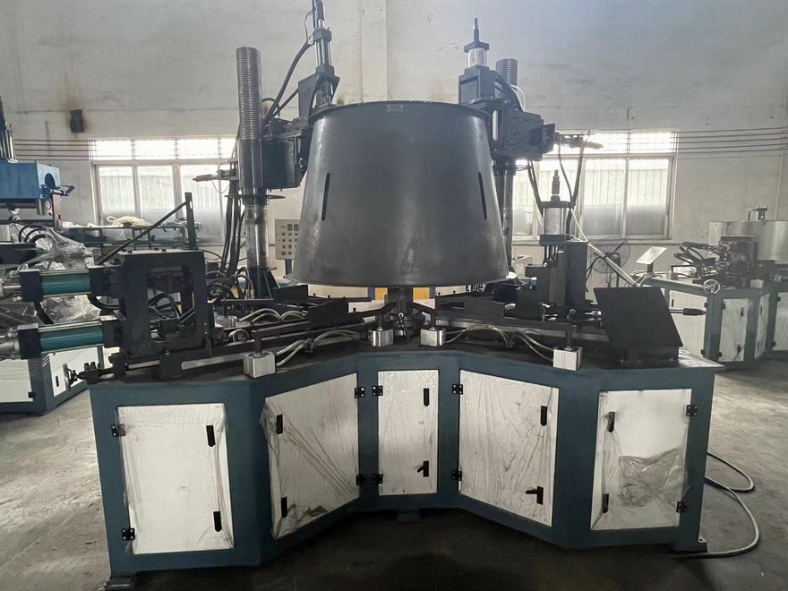 Vertical Axial Flow Fan Flanging Machine